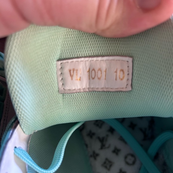 Louis Vuitton Trainer Sneakers 'Teal White'  - Tiffany Green - Size 11US, 10UK - Picture 10 of 15